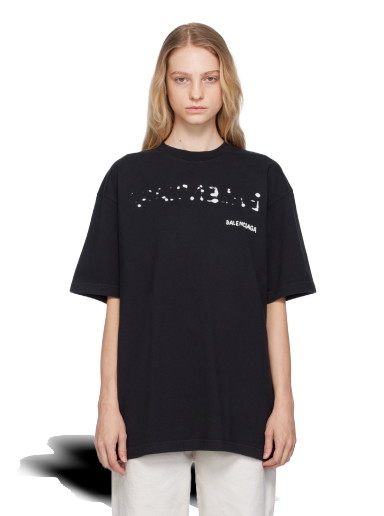 Póló Balenciaga Hand Drawn T-Shirt Fekete | 641655 TOVO5