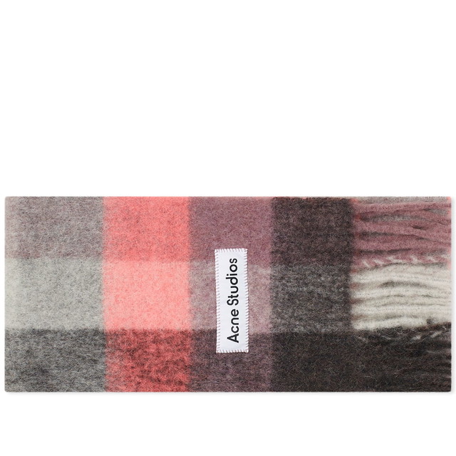 Sálak és kendők Acne Studios Vally Check Scarf Rózsaszín | CA0084-DL3