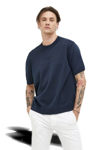 Póló BOSS Cotton T-shirt Sötétkék | 50485284