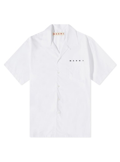 Pólóingek Marni Pocket Logo Vacation Shirt Lily White Fehér | CUMU0213P8-USCT88-LOW01