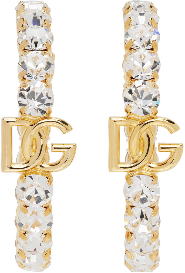 Fülbevaló Dolce & Gabbana Gold Logo Earrings Fémes | WEN6L2 W1111