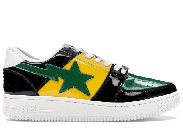 Sneakerek és cipők BAPE Bape Sta Low "Color Block Black Yellow Green" Fekete | 1F80191001-BLK