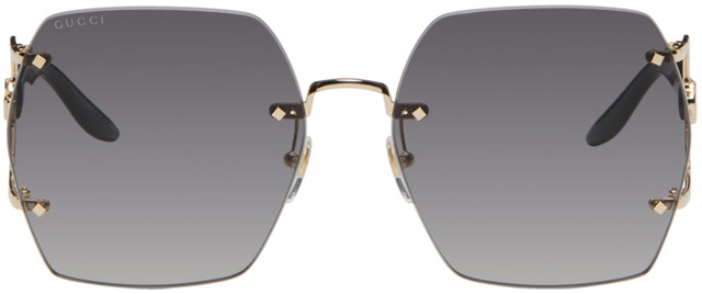 Ruházat Gucci Gucci Gold Geometric Sunglasses Szürke | GG1562S