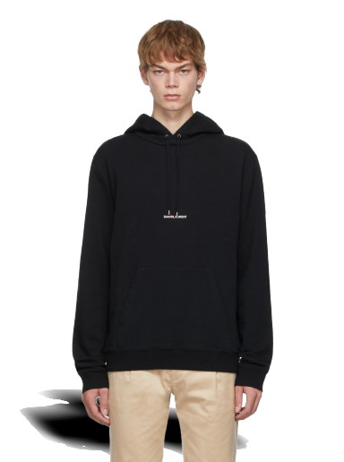 Sweatshirt Saint Laurent Rive Gauche Hoodie Fekete | 677259YB2PG