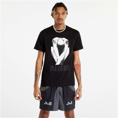 Póló Pleasures Bended T-Shirt Fekete | P23SP067 BLACK, 0