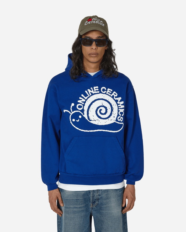 Sweatshirt Online Ceramics Snail Logo Hoodie Blue Kék | SNAILHOODIE BLUE