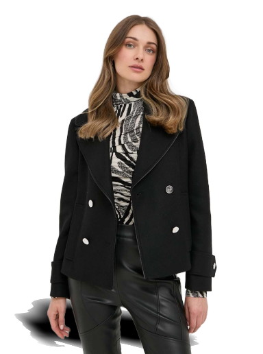 Dzsekik BOSS Double-breasted Coat in Wool-blend Twill with Cashmere Fekete | 50495268