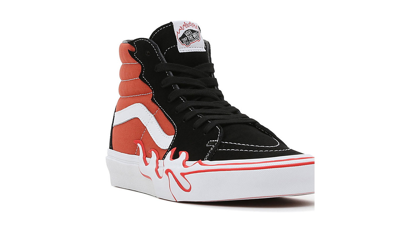 Sneakerek és cipők Vans SK8-Hi Flame Burnt Ochre 
Piros | VN0005UJGWP, 1