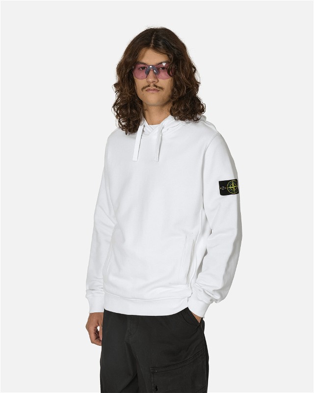 Sweatshirt Stone Island Garment Dyed Hooded Sweatshirt White Fehér | 811560820 V0001