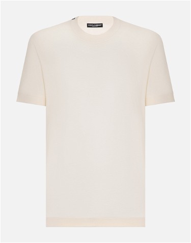 Póló Dolce & Gabbana Short-sleeved Silk T-shirt Fehér | G8RG0TFU75FW0111, 3