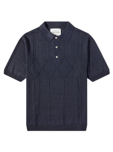 Pólóingek A Kind of Guise Ferrini Knit Polo Shirt Sötétkék | 513-544-723