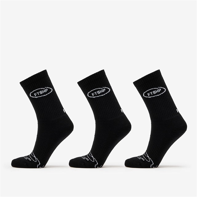 Basic Crew Socks 3-Pack Black
