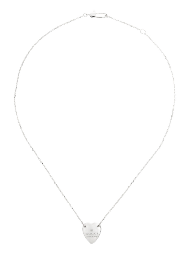 Nyakláncok és láncok Gucci Trademark Heart Necklace Szürke | 223512 J8400