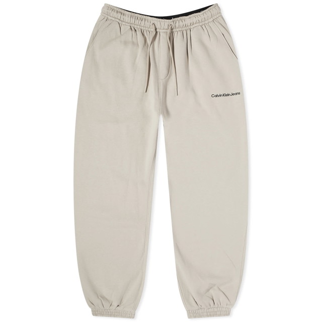 Sweatpants CALVIN KLEIN Institutional Plaza Taupe Szürke | J30J322925PED