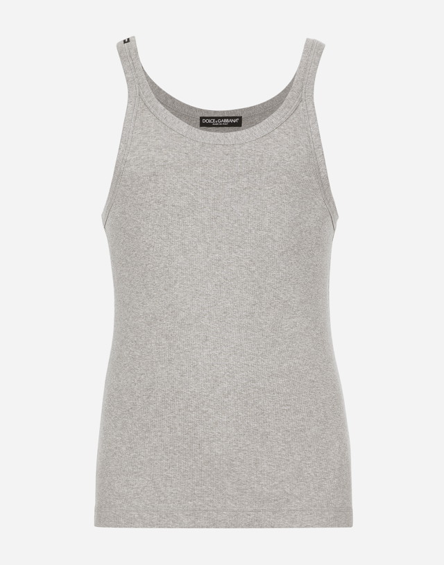 Slim-fit Fine-rib Singlet