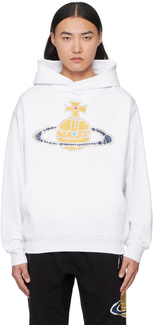 Sweatshirt Vivienne Westwood Time Machine Hoodie Fehér | 3I01000M-J0006-