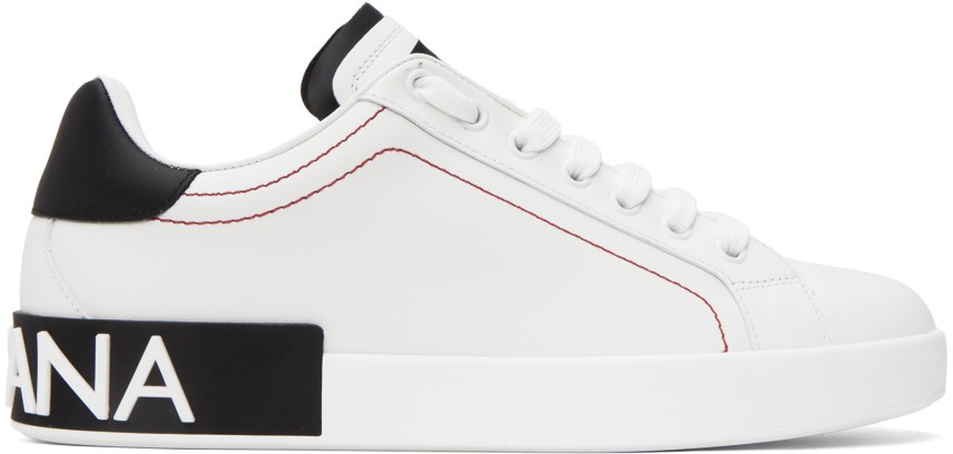 Sneakerek és cipők Dolce & Gabbana White Embossed Sneakers Fehér | CS2216AH526, 0