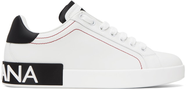 Sneakerek és cipők Dolce & Gabbana White Embossed Sneakers Fehér | CS2216AH526