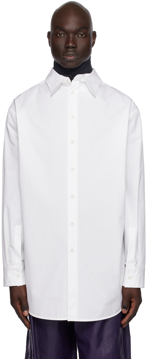 Ruházat Jil Sander White Detachable Collar Shirt Fehér | J22DL0166_J45002
