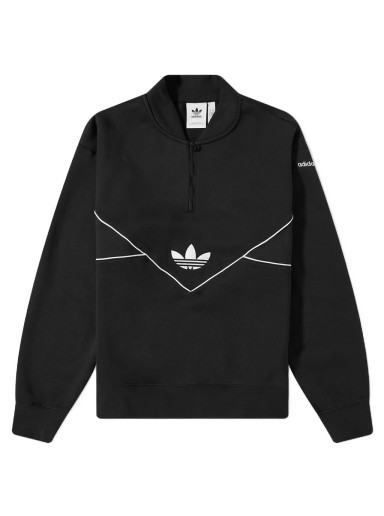 Sweatshirt adidas Originals Classic Half Zip Crew Sweatshirt Fekete | HR5339