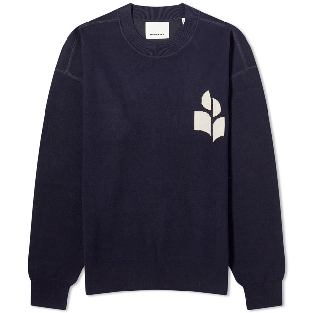 Pulóver ISABEL MARANT Atley Logo Jumper Sötétkék | 23PPU0048HA-A1L03H-30MI