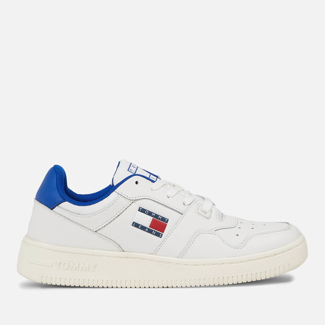 Sneakerek és cipők Tommy Hilfiger Tommy Jeans  Retro Basket Leather Trainers Fehér | EN0EN02535C66