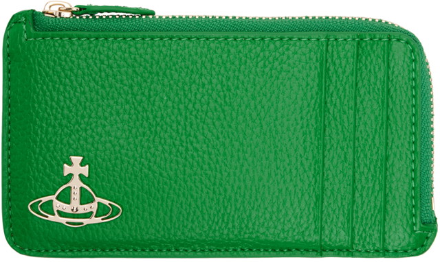 Pénztárca Vivienne Westwood Zip Card Holder Zöld | 51050051U-S000D-