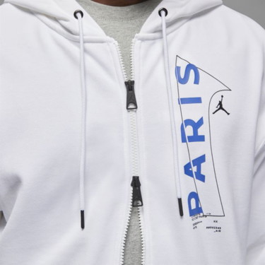 Sweatshirt Jordan Paris Saint-Germain Full-Zip Hoodie Fehér | DN6150-100, 2