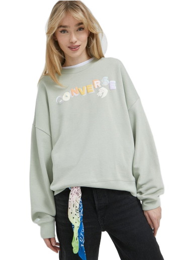 Sweatshirt Converse Heavyweight Graphic Crew Zöld | 10025069.A02