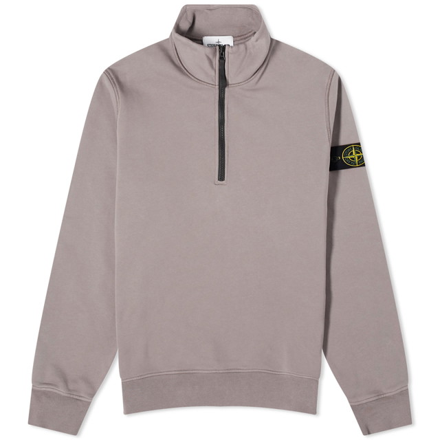 Pulóver Stone Island Garment Dyed Half Zip Sweat Barna | 801561951-V0092