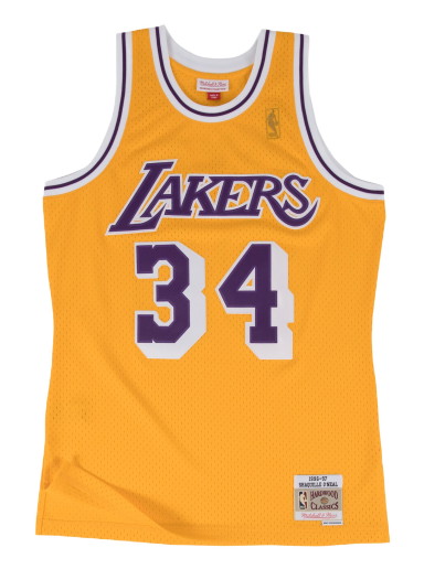 Sportmezek Mitchell & Ness LA Lakers Shaquille O´neil NBA Swingman Jersey Sárga | SMJYGS18177-LALLTGD96SON