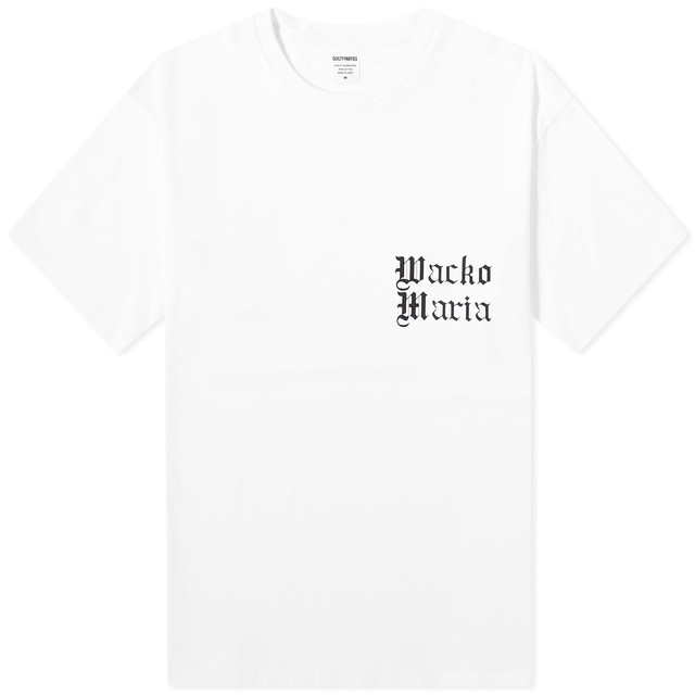 Póló WACKO MARIA Type 8 Crew Neck T-Shirt Fehér | 23FW-WMT-TEE08-WHT