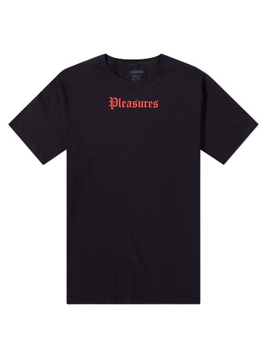 Póló Pleasures Pub T-Shirt Black Fekete | P23SU057-BLK