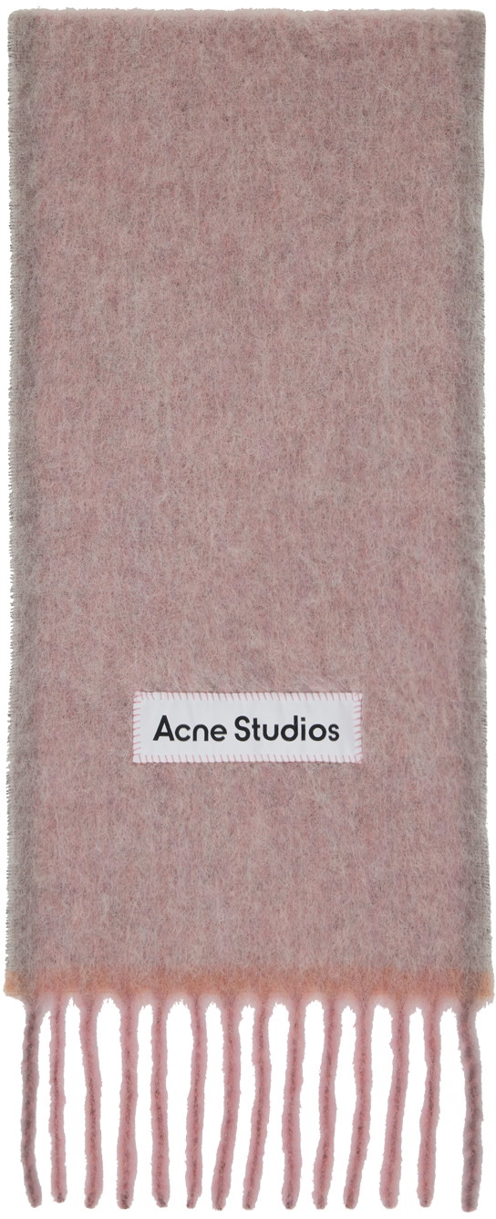 Ruházat Acne Studios Pink Fringe Scarf Burgundia | CA0290-