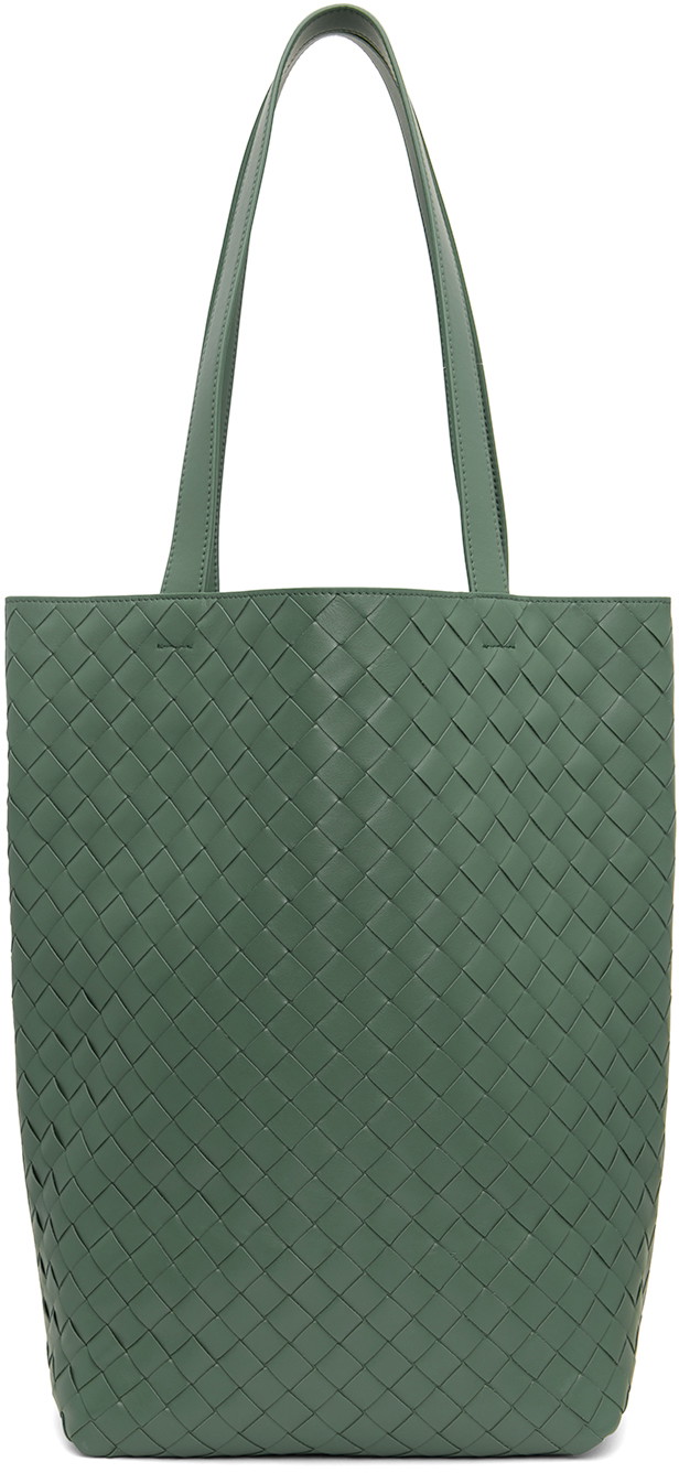 Vászontáskák Bottega Veneta Small Intrecciato Tote Bag Zöld | 729227 V2HL1