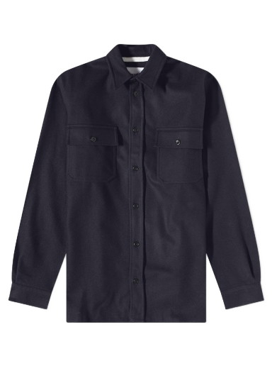 Dzsekik NORSE PROJECTS Silas Wool Overshirt Sötétkék | N40-0593-7004