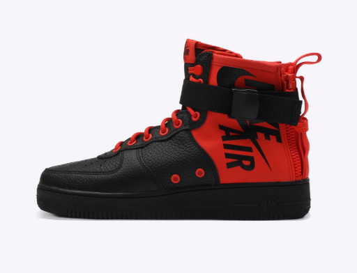 Sneakerek és cipők Nike SF Air Force 1 Mid ''Habanero Red Black'' Fekete | 917753-601