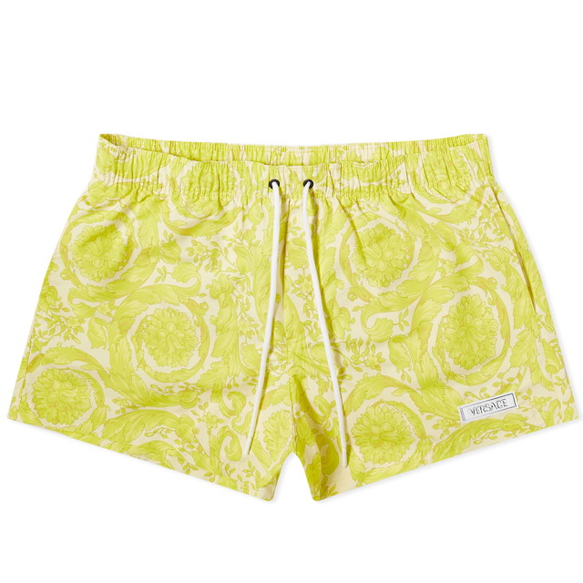 Fürdőruha Versace Men's Baroque Print Swim Short Mimosa Sárga | 1002516-1A09901-5Y370