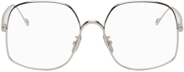 Napszemüveg Loewe Silver Oversized Glasses Fémes | LW50055UW55016