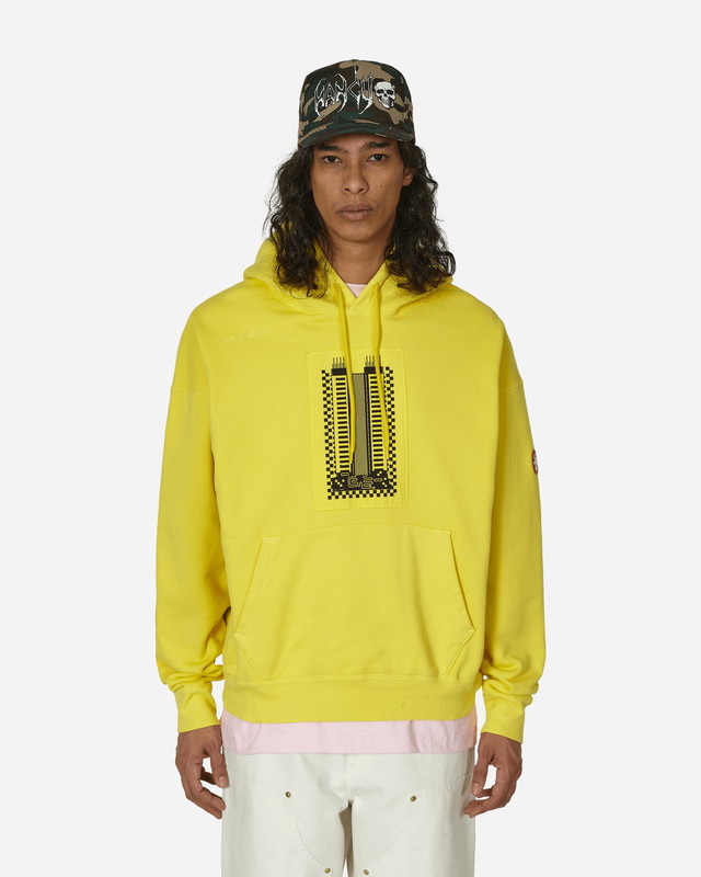 Sweatshirt Cav Empt Overdye Reprocess Heavy Hooded Sweatshirt Yellow Sárga | CES25CS07 YLLW