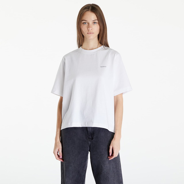 Póló Queens Essential T-Shirt With Contrast Print White Fehér | QNS_018