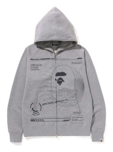 Sweatshirt BAPE To Collect Overprinted Full Zip Hoodie Szürke | 1J30-115-008