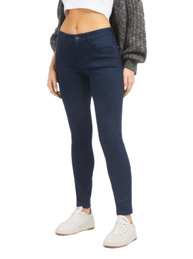 Nadrág és farmer GUESS Mid Rise Skinny Denim Sötétkék | W3BAJ3D56A2