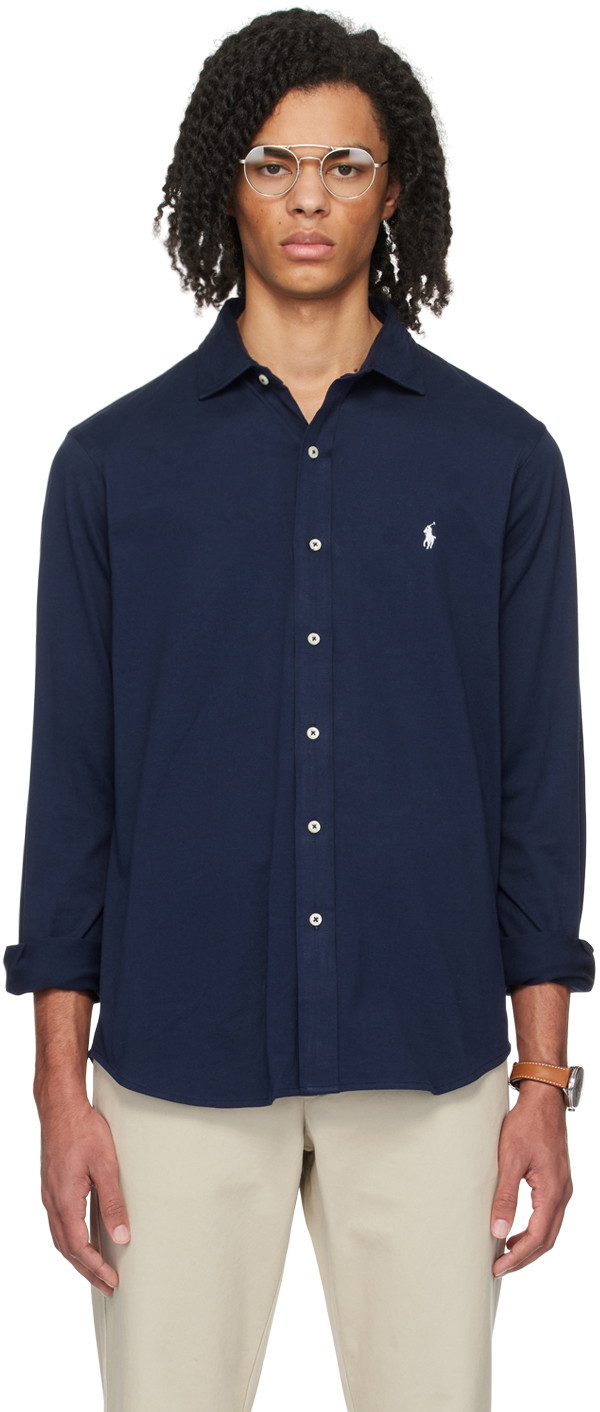 Ing Polo by Ralph Lauren Embroidered Shirt Sötétkék | 710899386003