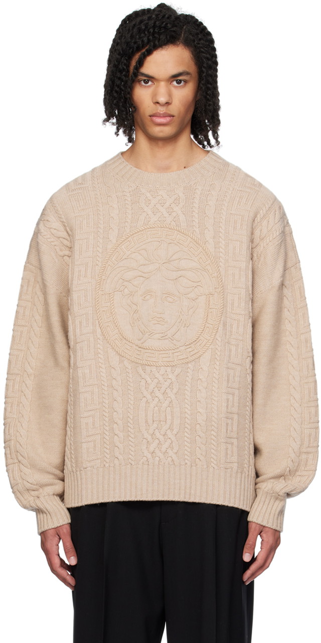 Pulóver Versace Beige Medusa Sweater Bézs | 1013556_1A09578
