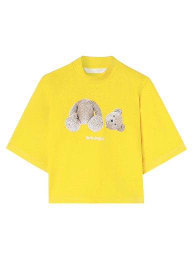 Póló Palm Angels Bear Printed Fitted T-Shirt Sárga | PWAA020F22JER0051660