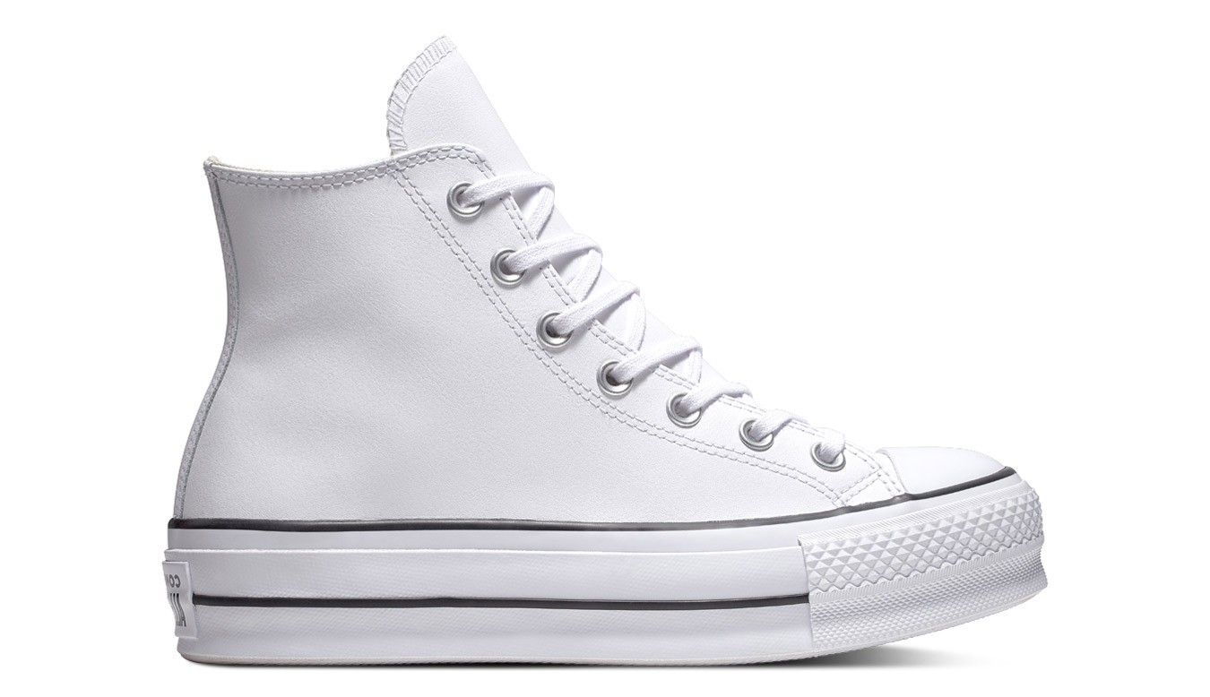 Sneakerek és cipők Converse Chuck Taylor All Star Platform Leather High-Top Fehér | 561676C, 0
