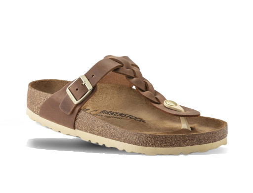 Sneakerek és cipők Birkenstock Gizeh Braided Oiled Leather Barna | 1021355