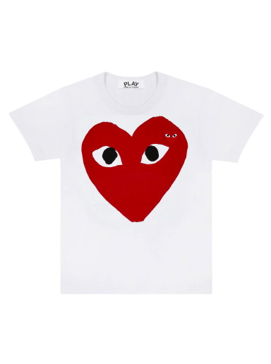 Póló Comme des Garçons PLAY Heart Emblem T-Shirt Fehér | AZ T025 051 1