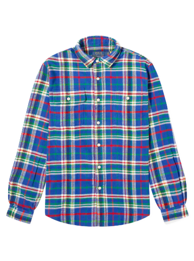 Brushed Flannel Plaid Check Shirt